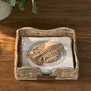 Rustic Rattan Fish Napkin Holder, Riviera Maison