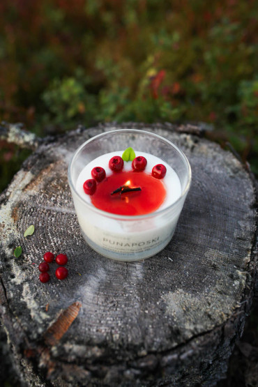 Puusydänkynttilä puolukka