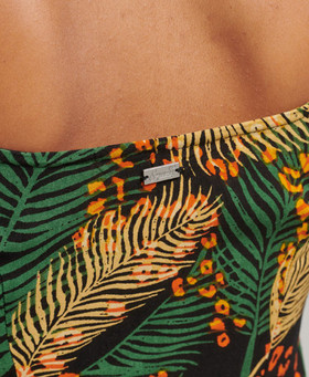 Printed button-up midi cami dress