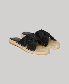 Cross-strap espadrille sandals