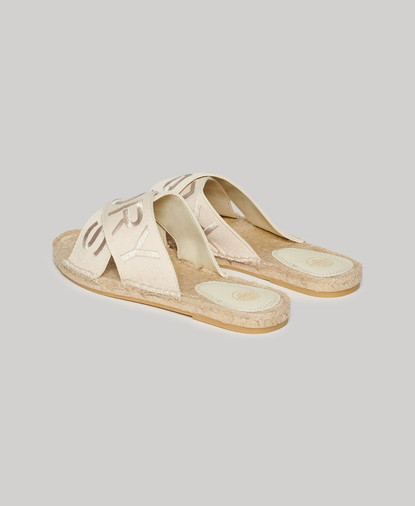 Cross-strap espadrille sandals