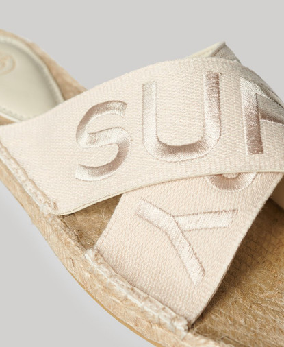 Cross-strap espadrille sandals