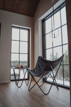 Butterfly chair with white frame