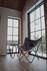 Butterfly chair with white frame