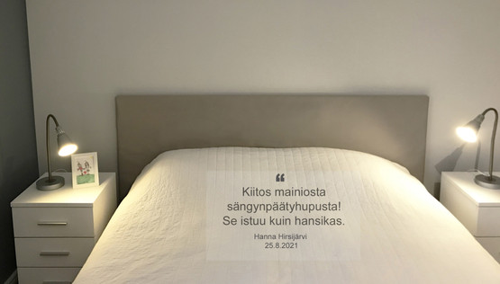 Sängynpäätyhuppu | Napakka harmaa