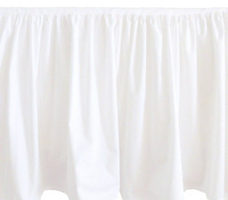 Rypytetty helmalakana | Satiini valkoinen