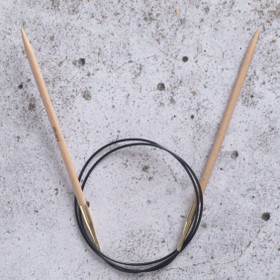 Knitpro Basix Birch pyöröpuikot – 80 cm 5.00 mm