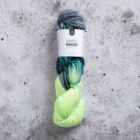 Lanka Merino Raggi 100 g Lime and Rocky Grey
