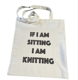 Kangaskassi Knitting - valkoinen