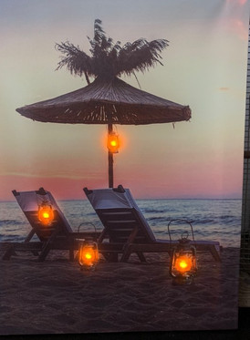 Led-taulu 30x40cm beach (puhallus toiminto)