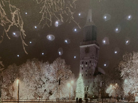 LED-taulu Tuomiokirkko Turku