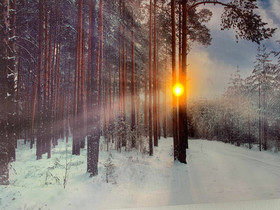 Led-taulu 30x40cm auringon kajastus (ajastin)