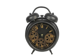 Koneisto pöytäkello, Brooks metallia 26cm