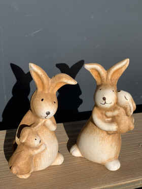 Pupu Marcus lapsiperhe (2kpl), keramiikkaa 15cm