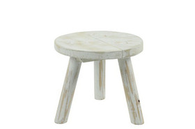 Puinen sisustusjakkara Jenita, valkoinen 20x20cm