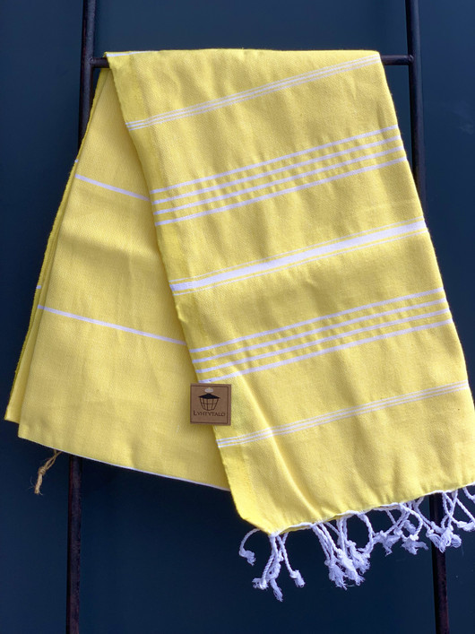 COSY 260g, keltainen, 100x180cm , Hamam pyyhe (ripustuslenkki)