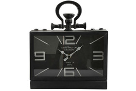 Pöytäkello Sandor, musta metallia 25,5cm