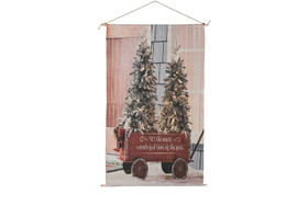 Led-kangas joulukuuset kärryssä, 66x110cm koko L