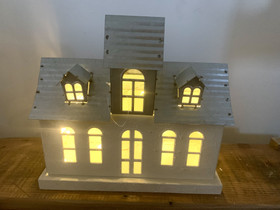 Kartanolyhty, metallia, valkoinen, 22cm