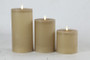 Beige Ø10 x 10 cm S, LED-kynttilä (ajastin)