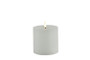 Valkoinen Ø10 x 10 cm S, LED-kynttilä (ajastin)
