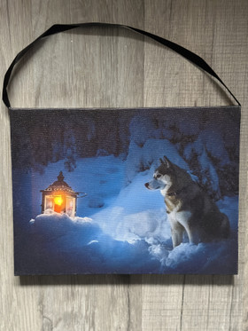 Lyhdyn vartija Kuusamo Led-taulu 20 x 15cm