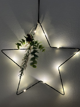 LED-tähti Marco musta, metallia 30cm