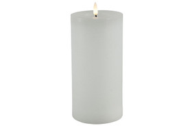Valkoinen Ø10 x 20 cm L, LED-kynttilä (ajastin)