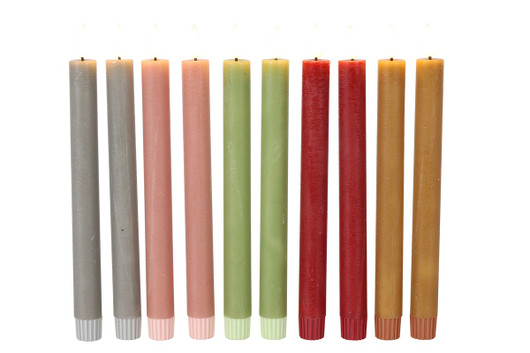 Vaaleanpunainen (2kpl) 24 cm, LED-kruunukynttilä +kaukosäädin, ajastin