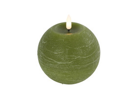 Vihreä Ø10cm M LED-pallokynttilä (ajastin)