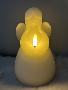 Valkoinen 14,5cm L, LED-enkelikynttilä (ajastin)