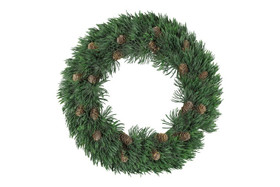 Havukranssi kävyillä, vihreä 40cm