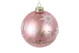 Lasipallo vauva ensimmäinen joulu pinkki 8cm