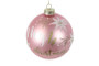 Lasipallo vauva ensimmäinen joulu pinkki 8cm