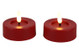 Punainen iso (2kpl) Ø6,7cm LED-tuikkukynttilä (ajastin)