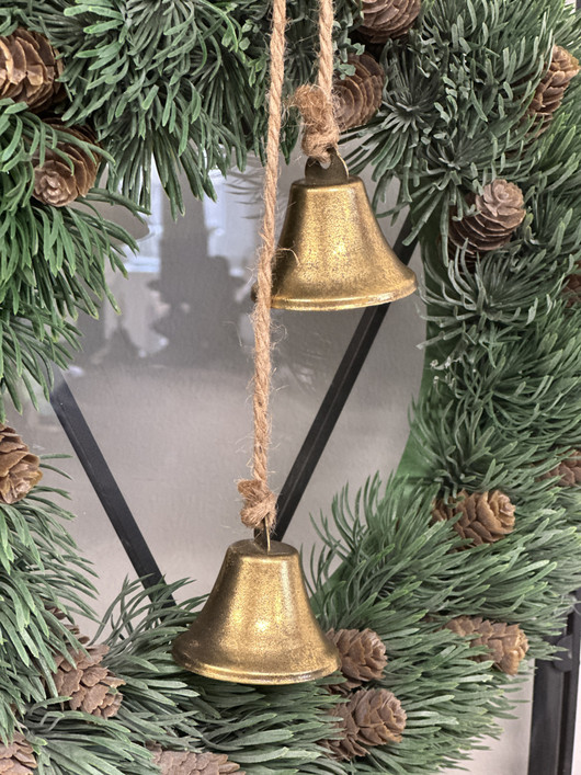 2xKello Melle, metallia kulta 5,5cm