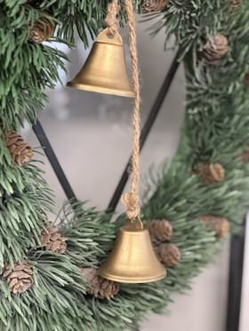 2xKello Melle, metallia matta kulta 5,5cm