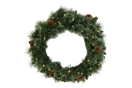 Havukranssi, LED-valoilla vihreä 60cm