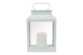 Tiber LED-lyhty L, valkoinen 30 cm (ajastin)