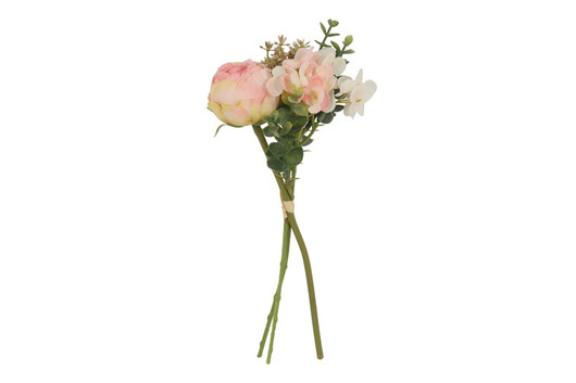 Ruusukimppu pinkki, 3 kukkaa 28cm