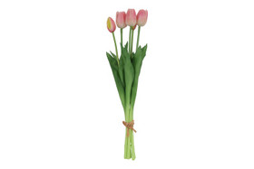 Tulppaani kimppu 41cm 3Dp pinkki/kerma