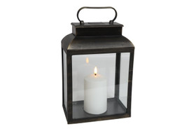 Linas LED-lyhty L, musta kultaharjauksella 30 cm (ajastin)