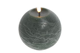 Tummanvihreä Ø10cm M LED-pallokynttilä (ajastin)