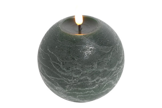 Tummanvihreä Ø10cm M LED-pallokynttilä (ajastin)