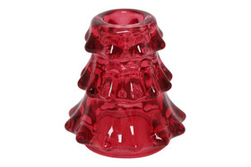 Joulukuusi kynttilänjalka Umina, lasia punainen 7,5cm