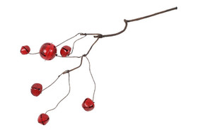 Kulkuset-oksa Belsano, punainen 40cm