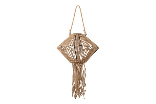 Aurinkokenno Dagmar timantti, natural juuttia (IP44) 29cm