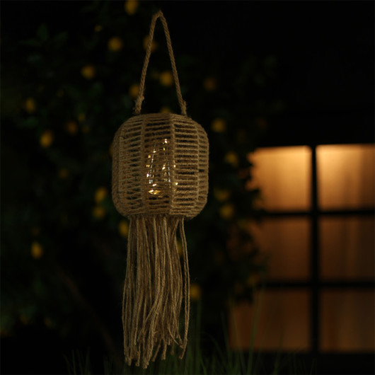 Aurinkokenno Dagmar kartio, natural juuttia (IP44) 25cm