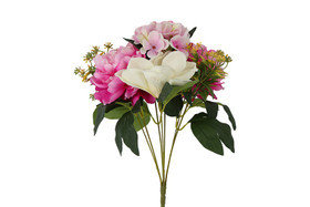 Magnolia-Pioni kimppu Sophia, tummanpinkki x7 42cm