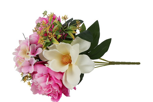 Magnolia-Pioni kimppu Sophia, tummanpinkki x7 42cm